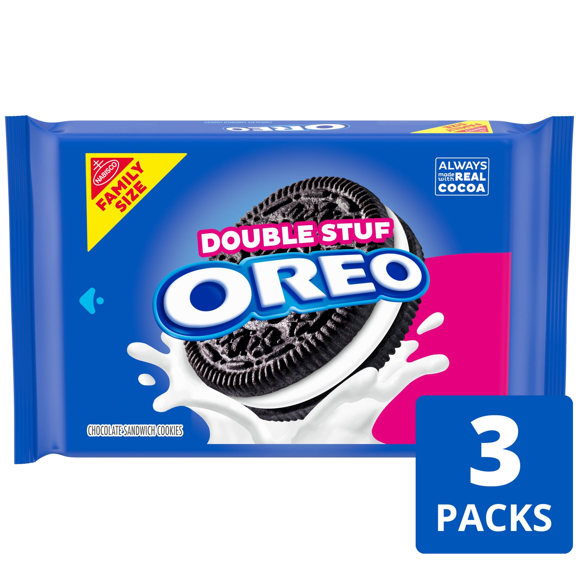 OREO DOUBLE STUF CHOCOLATE SANDWICH COOKIES FAMILY SIZE 3 PACKS FOR AMERIKASEPETIM