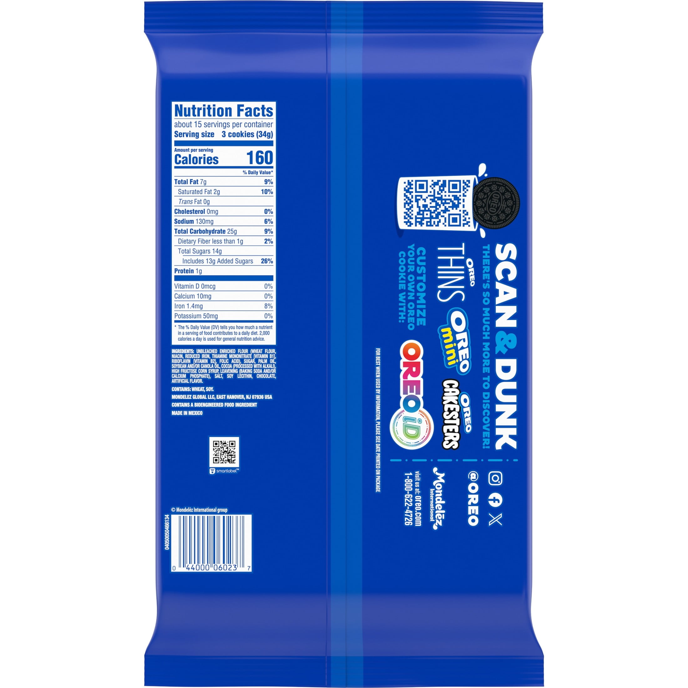 OREO CHOCOLATE SANDWICH COOKIES FAMILY SIZE HOLIDAY 18.12 OZ - AMERIKASEPETIM