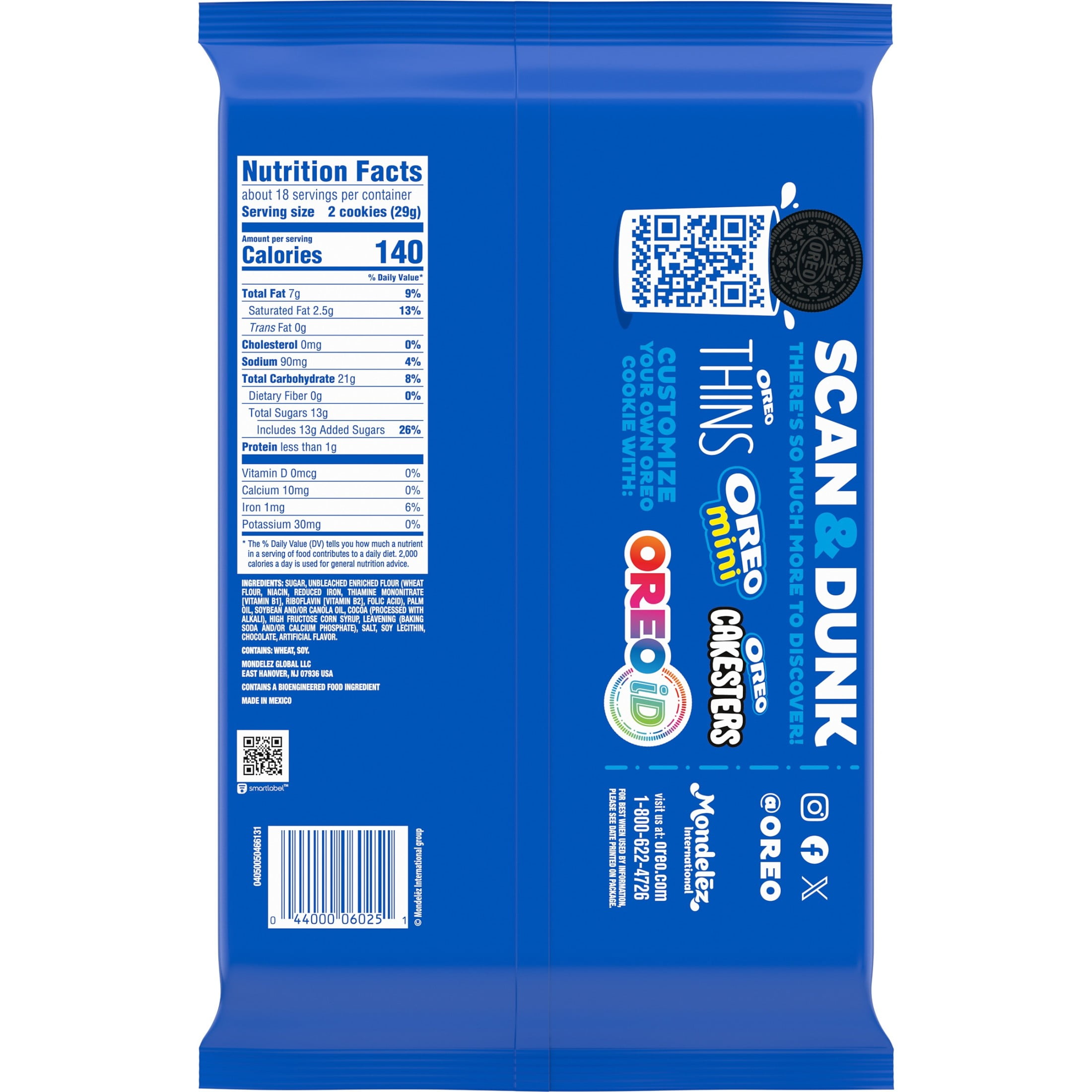 OREO DOUBLE STUF CHOCOLATE SANDWICH COOKIES FAMILY SIZE 18.71 OZ FOR AMERIKASEPETIM