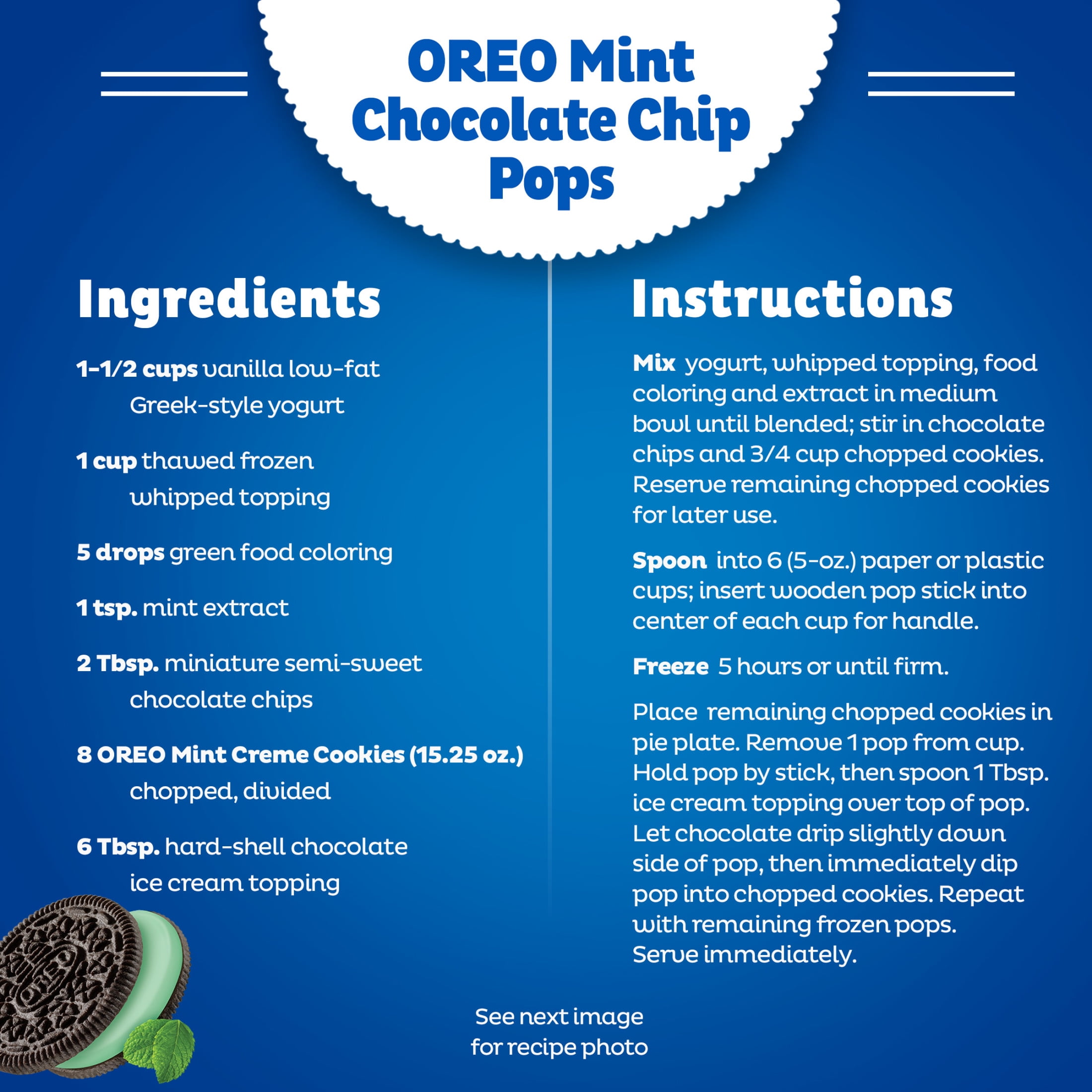 OREO Mint Creme Chocolate Sandwich Cookies Family Size