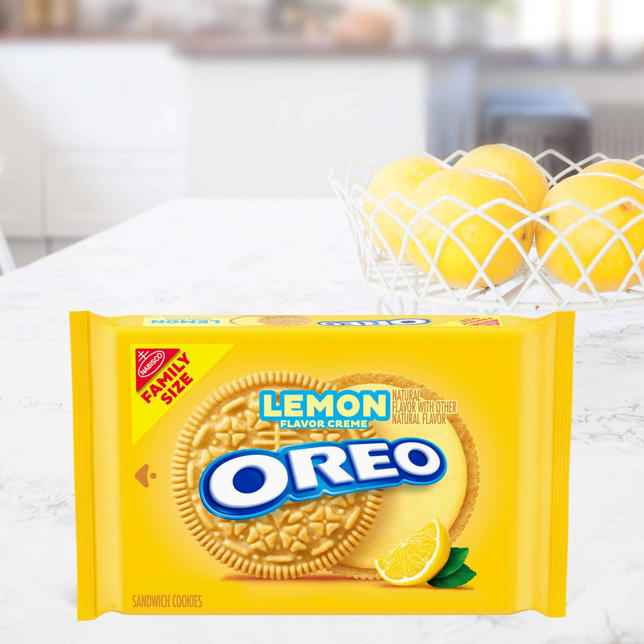 OREO Lemon Creme Family Size Sandwich Cookies