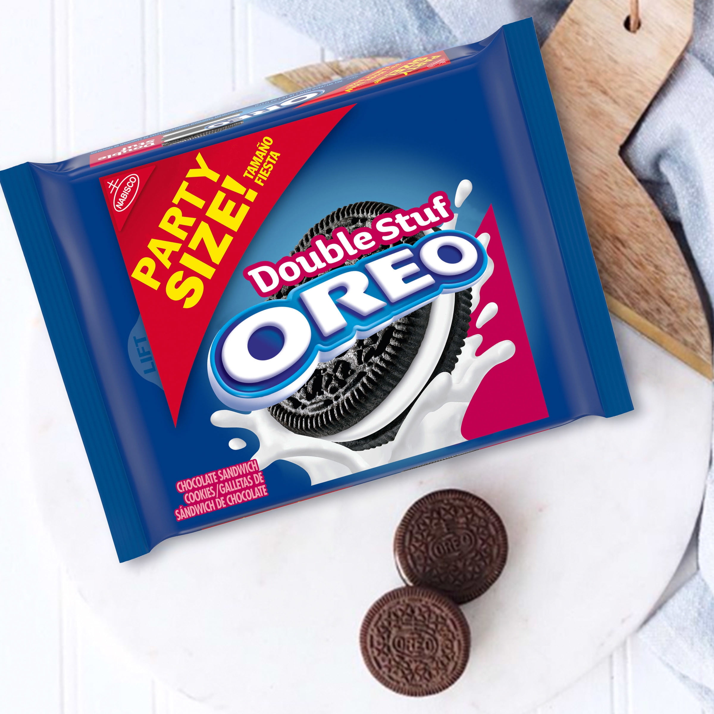 OREO DOUBLE STUF CHOCOLATE SANDWICH COOKIES PARTY SIZE 26.7 OZ FOR AMERIKASEPETIM