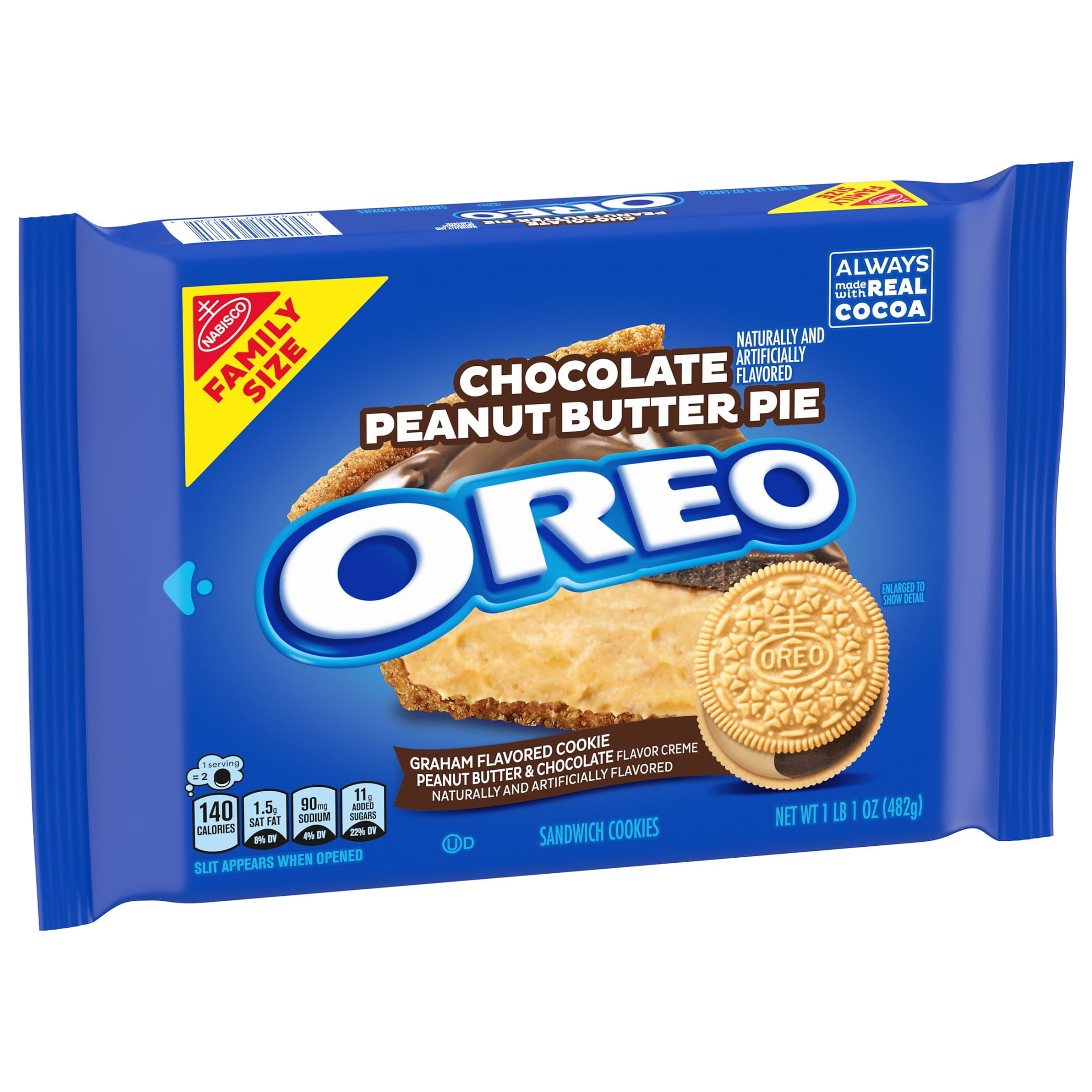 OREO Chocolate Peanut Butter Pie Sandwich Cookies Family Size