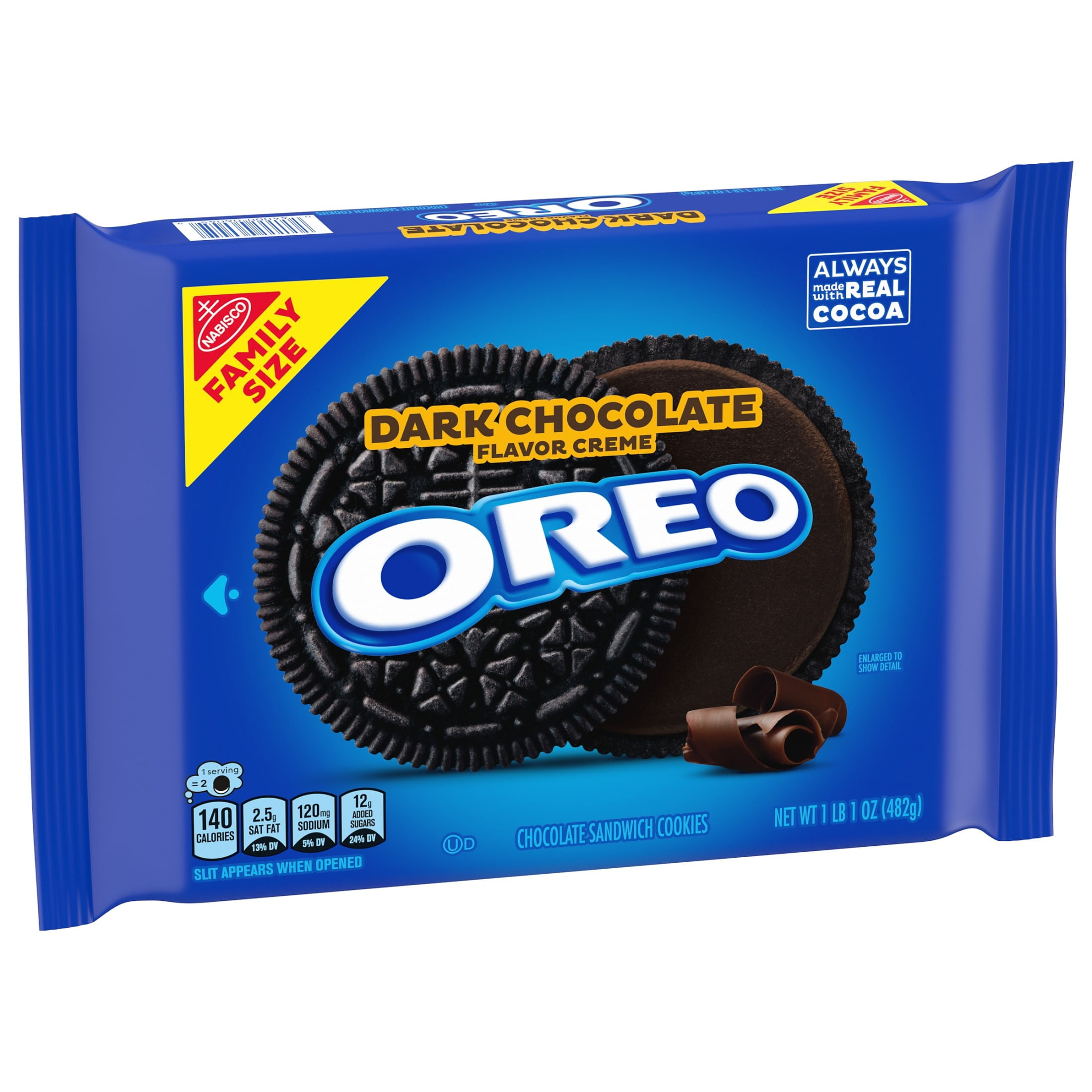 OREO Dark Chocolate Creme Sandwich Cookies Family Size