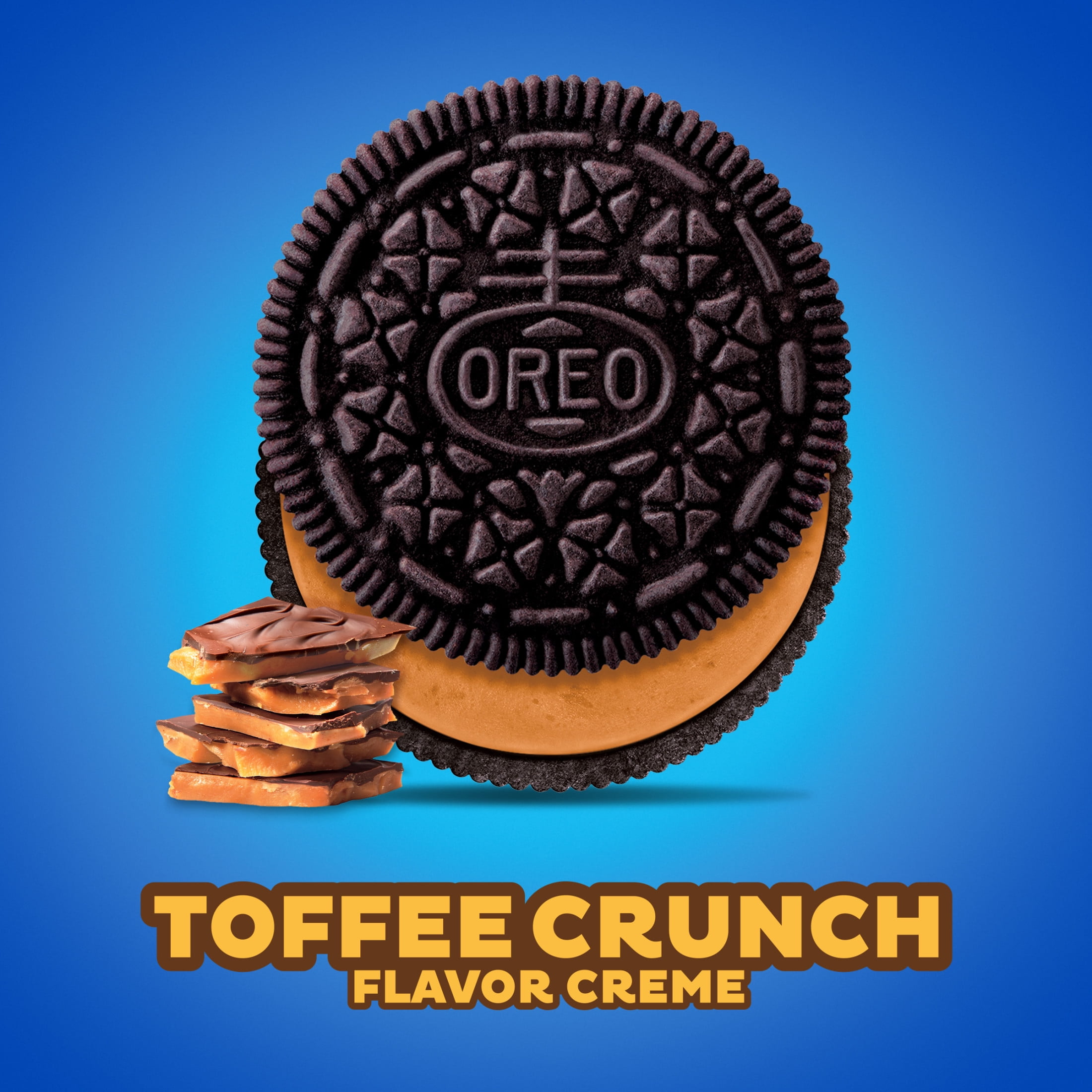 OREO Toffee Crunch Creme Sugar Crystals Chocolate Sandwich Cookies Family Size