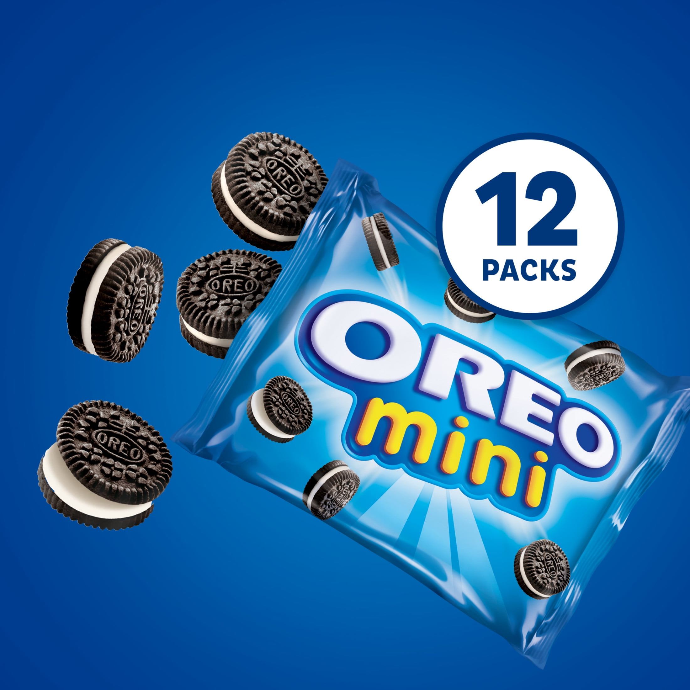 OREO Mini Chocolate Sandwich Cookies 12 Snack Packs for Quick Snacking