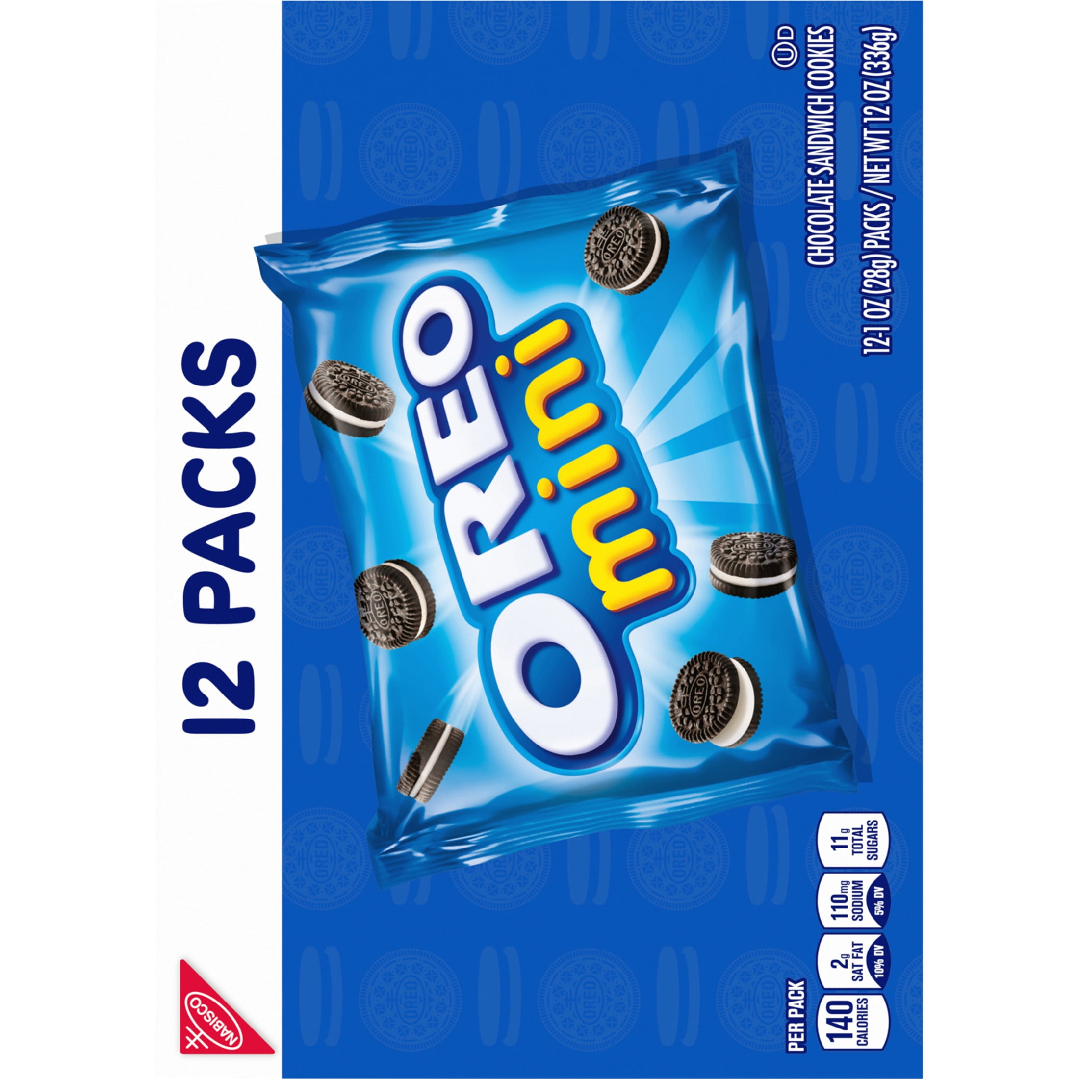 OREO Mini Chocolate Sandwich Cookies 12 Snack Packs for Quick Snacking