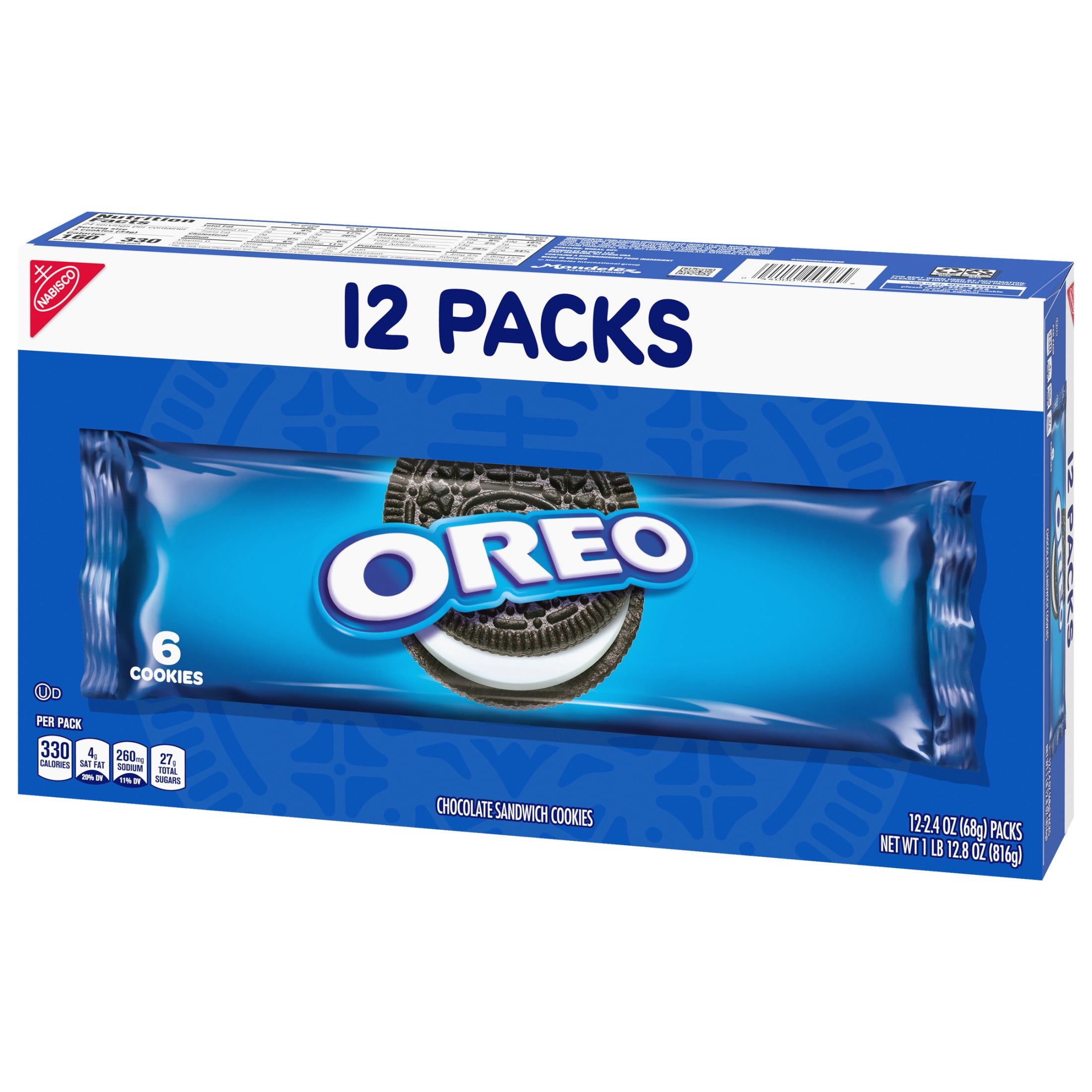 OREO Chocolate Sandwich Cookies 12 Snack Packs