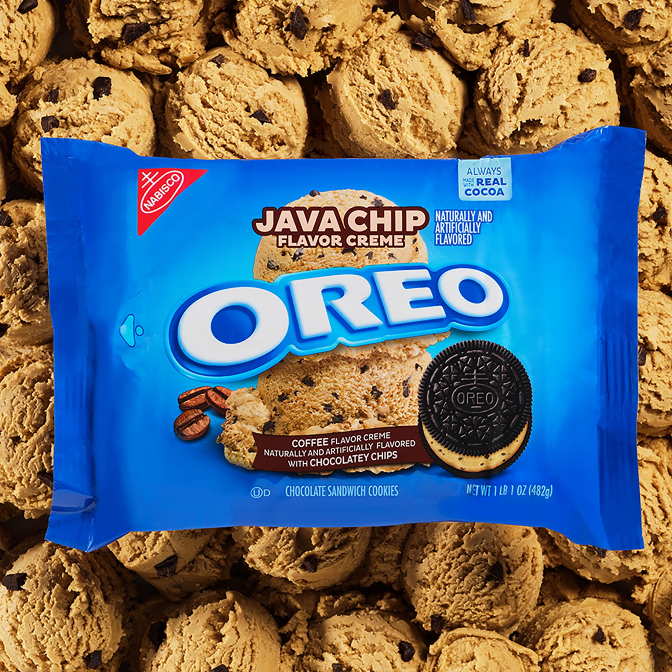 OREO Java Chip Creme Chocolate Sandwich Cookies Family Size