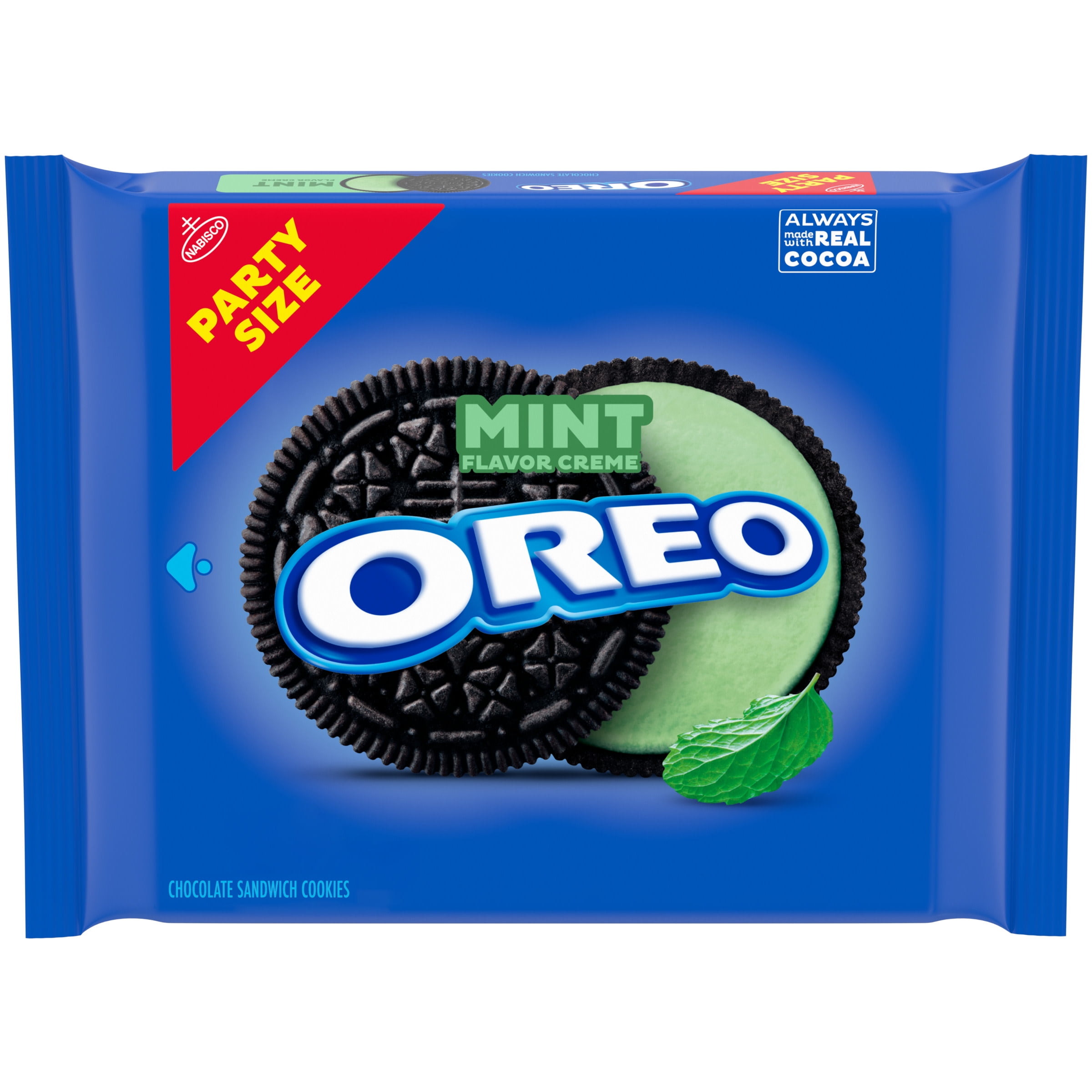 OREO Mint Creme Chocolate Sandwich Cookies Party Size