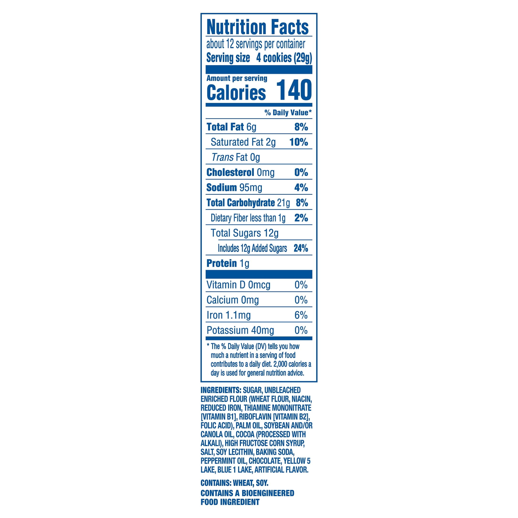 OREO THINS MINT CREME CHOCOLATE SANDWICH COOKIES FAMILY SIZE 11.78 OZ