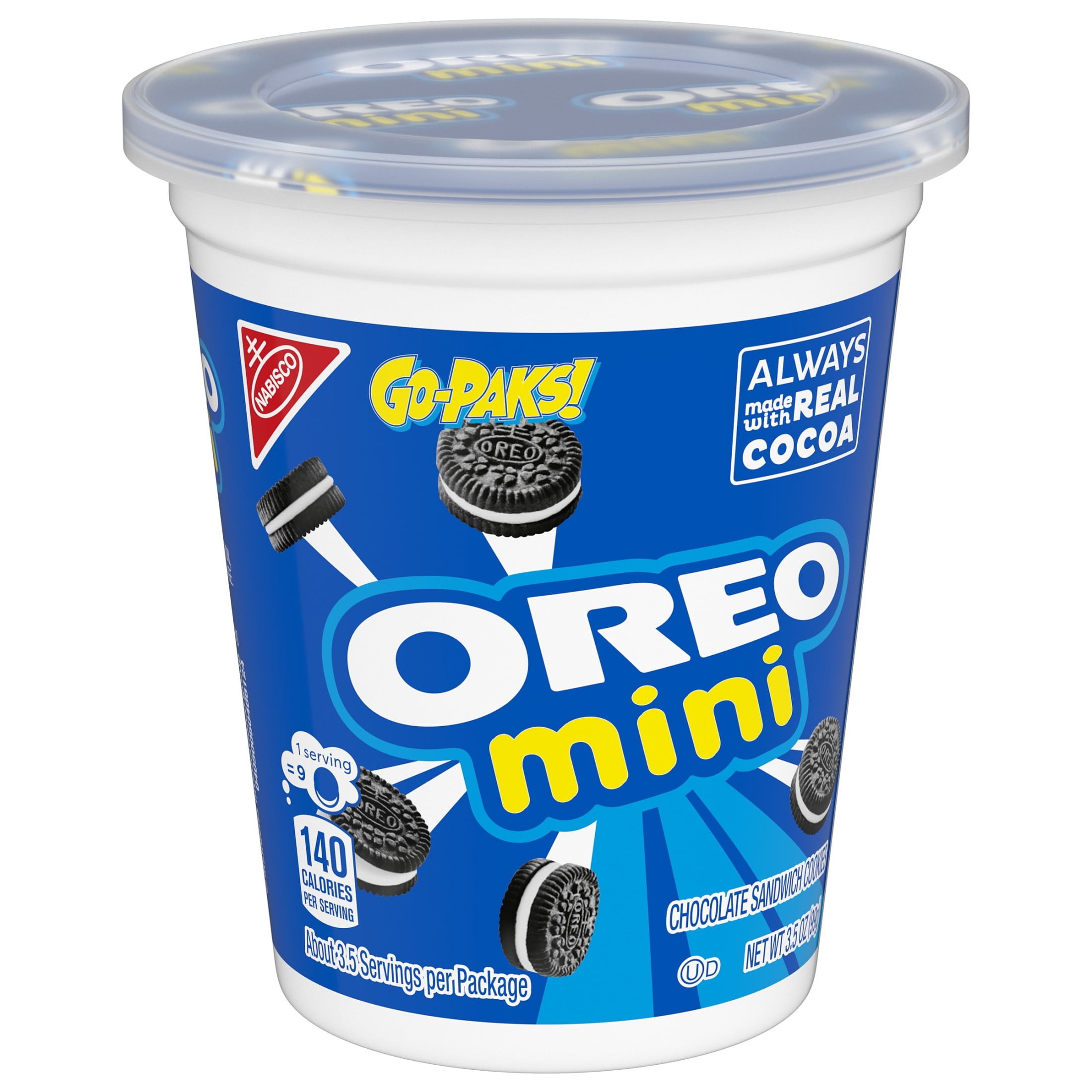 OREO Mini Chocolate Sandwich Cookies Go-Paks 3.5 oz Cup