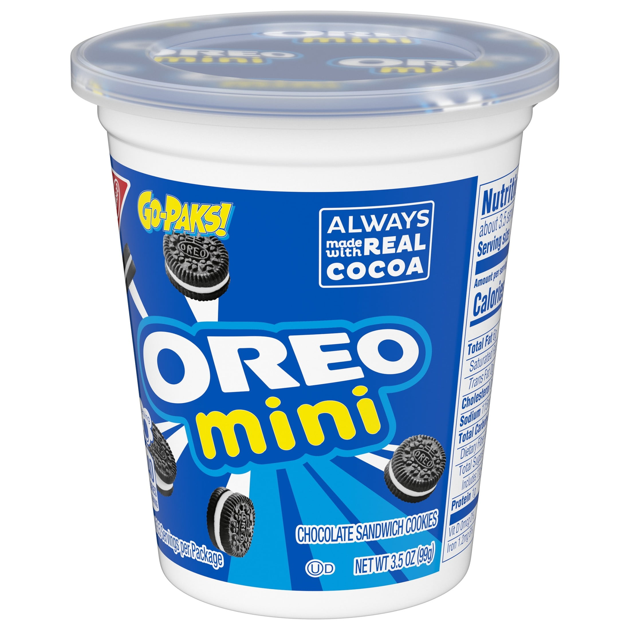 OREO Mini Chocolate Sandwich Cookies Go-Paks 3.5 oz Cup