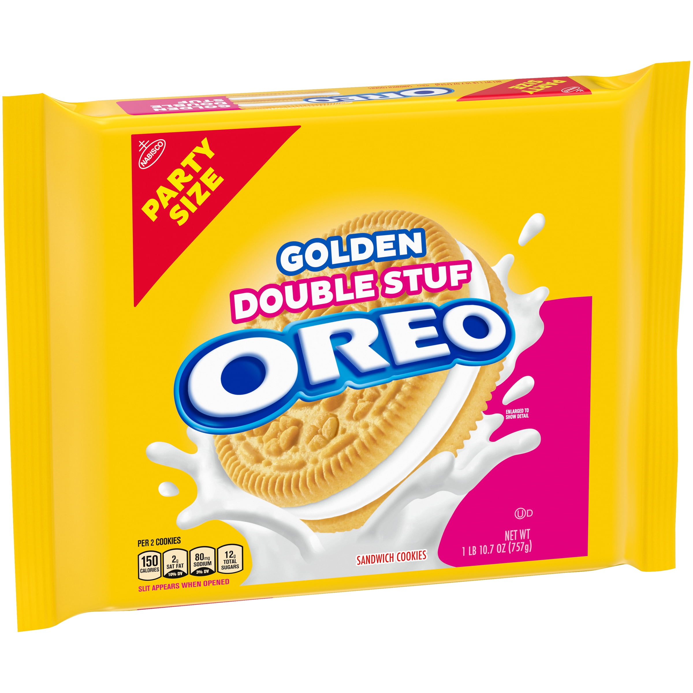 OREO Double Stuf Golden Sandwich Cookies Party Size