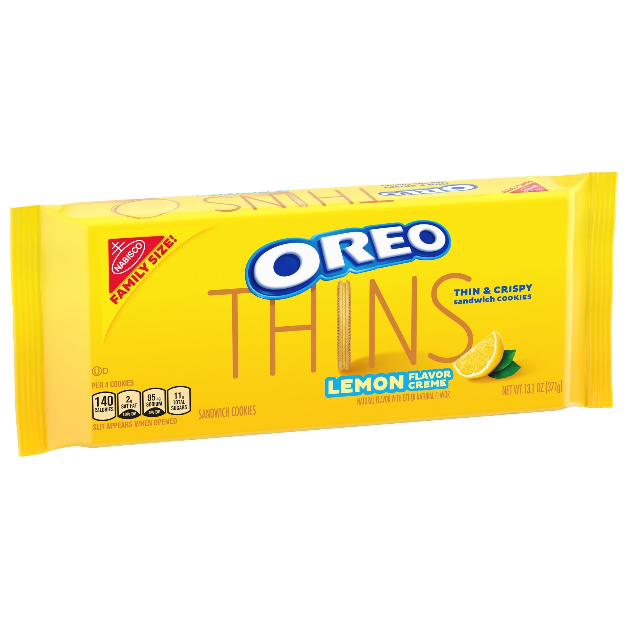 OREO Lemon Creme Thins Family Size Sandwich Cookies