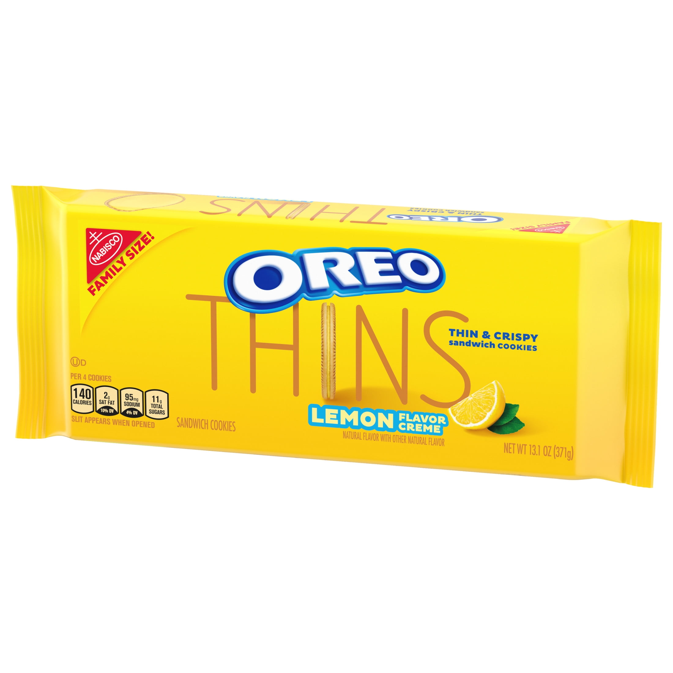 OREO Lemon Creme Thins Family Size Sandwich Cookies