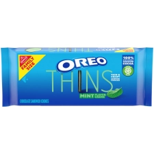 OREO Thins Mint Creme Chocolate Sandwich Cookies Family Size