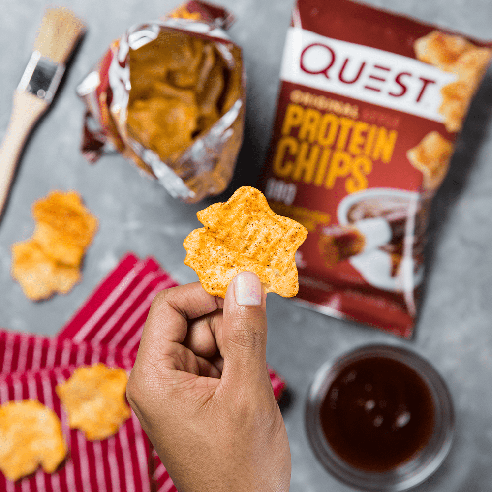 Quest Protein Chips BBQ Flavor 19g Protein Gluten Free 1.1oz Bag