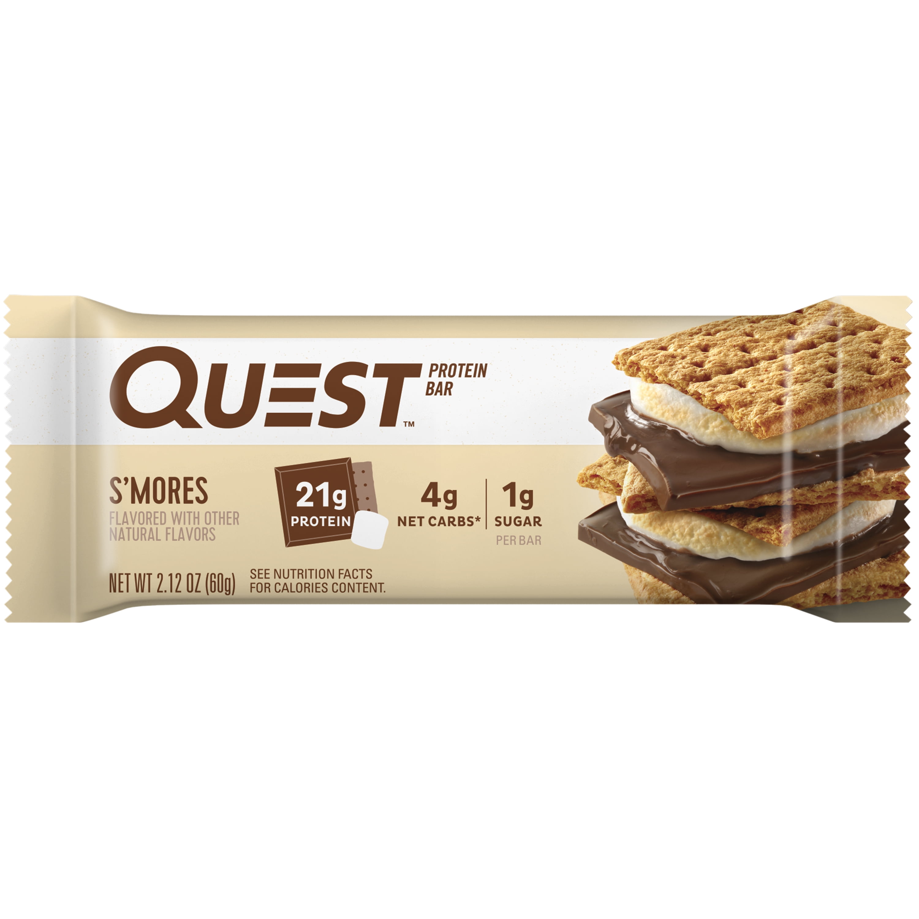 Quest Protein Bar Smores 20g Protein Gluten Free 4 Count