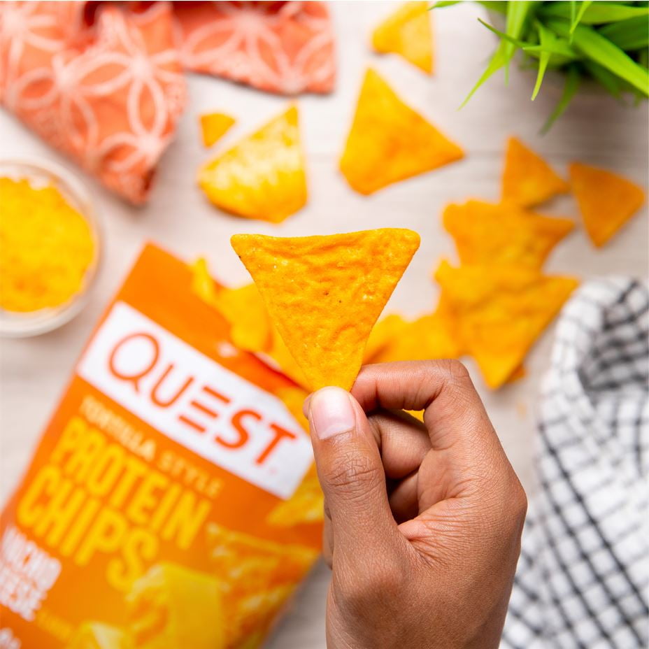 Quest Tortilla Style Protein Chips Nacho Cheese 1.1oz 4 Ct