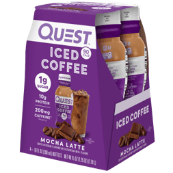 Quest Iced Coffee Mocha Latte 90 Calories 200mg Caffeine 4 Count