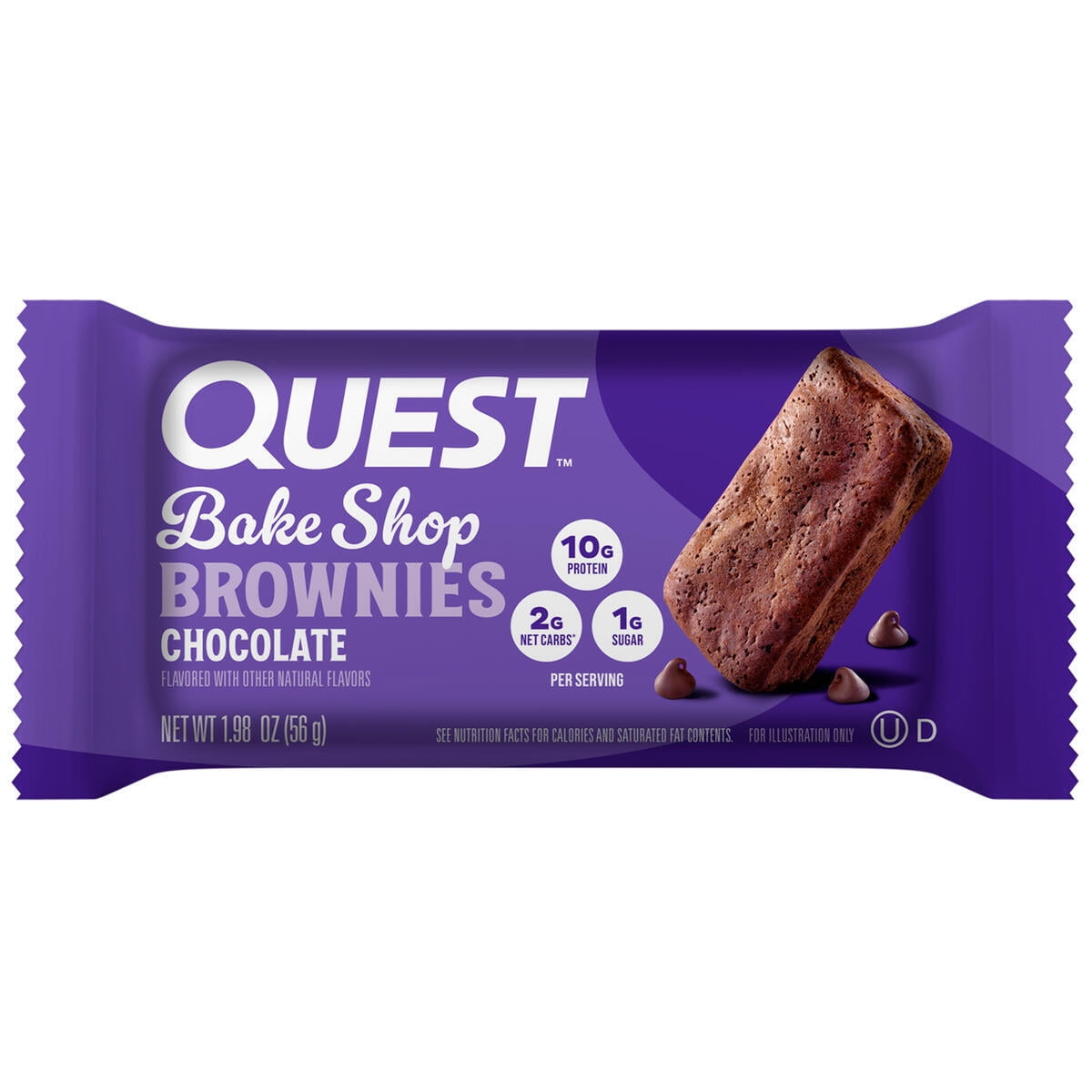 Quest Bake Shop Brownies Chocolate Flavor 10g Protein 4 Count