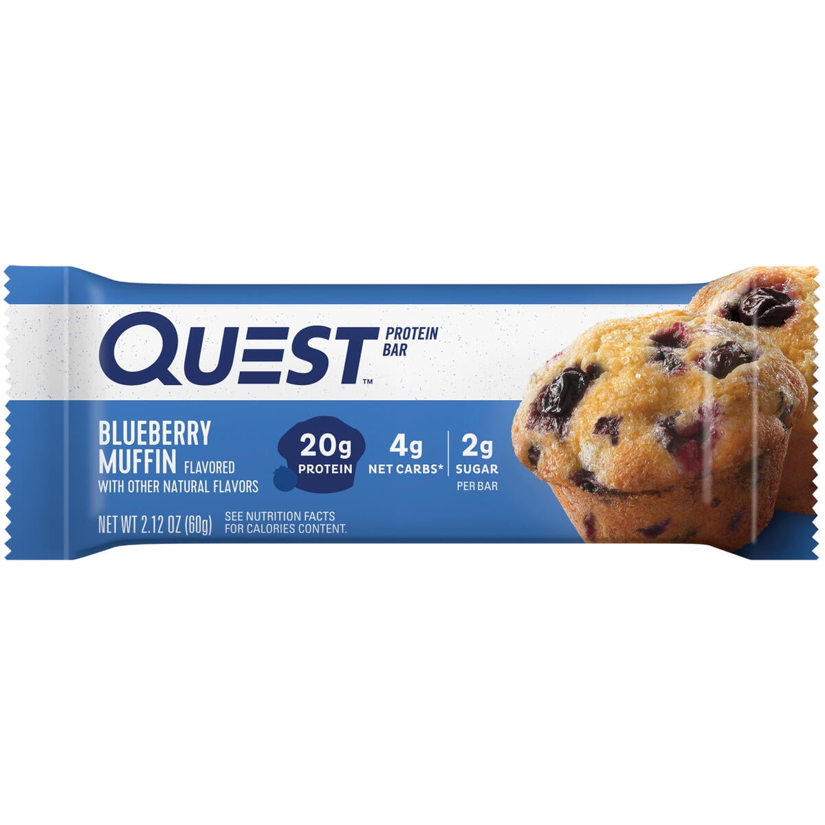 Quest Nutrition Blueberry Muffin Quest Protein Bar 20g Protein Gluten Free 4 Count