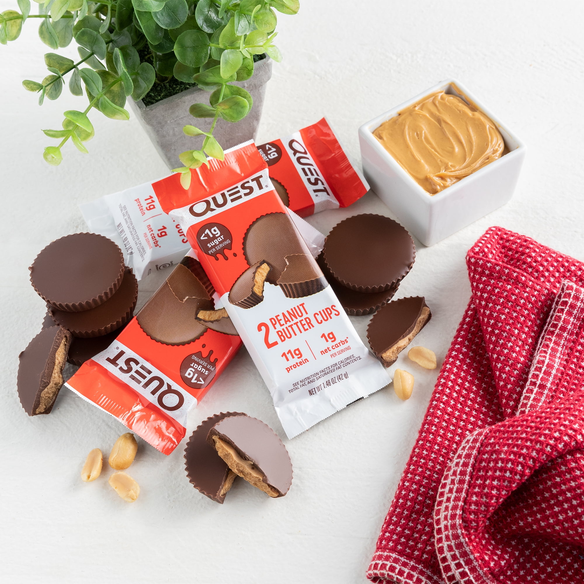 Quest Nutrition Peanut Butter Cups High Protein Low Carb Gluten Free Keto Friendly 4 Count