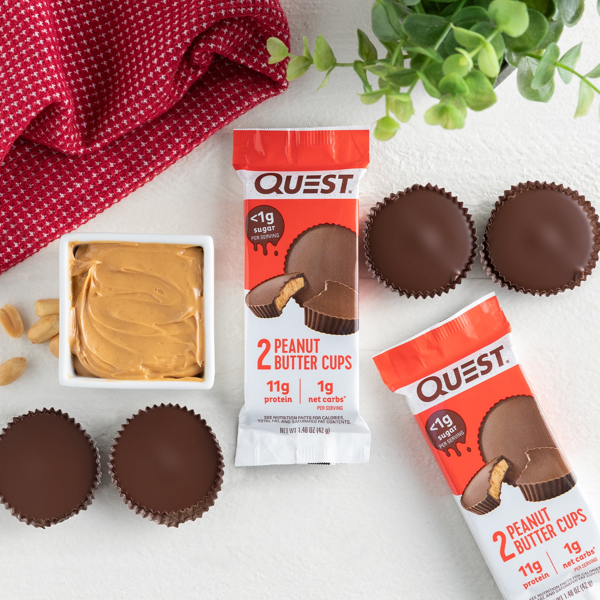 Quest Nutrition Peanut Butter Cups High Protein Low Carb Gluten Free Keto Friendly 4 Count