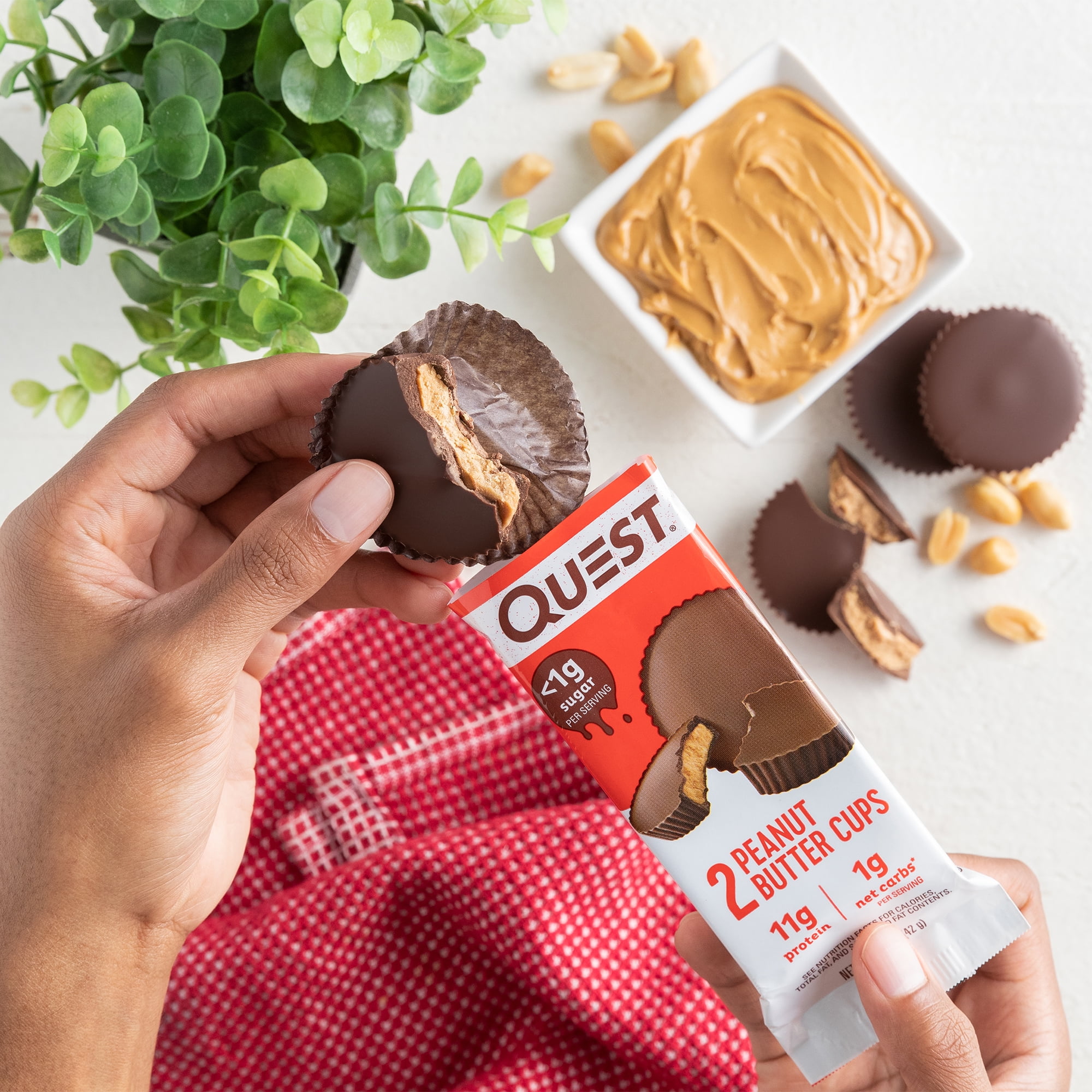 Quest Nutrition Peanut Butter Cups High Protein Low Carb Gluten Free Keto Friendly 4 Count