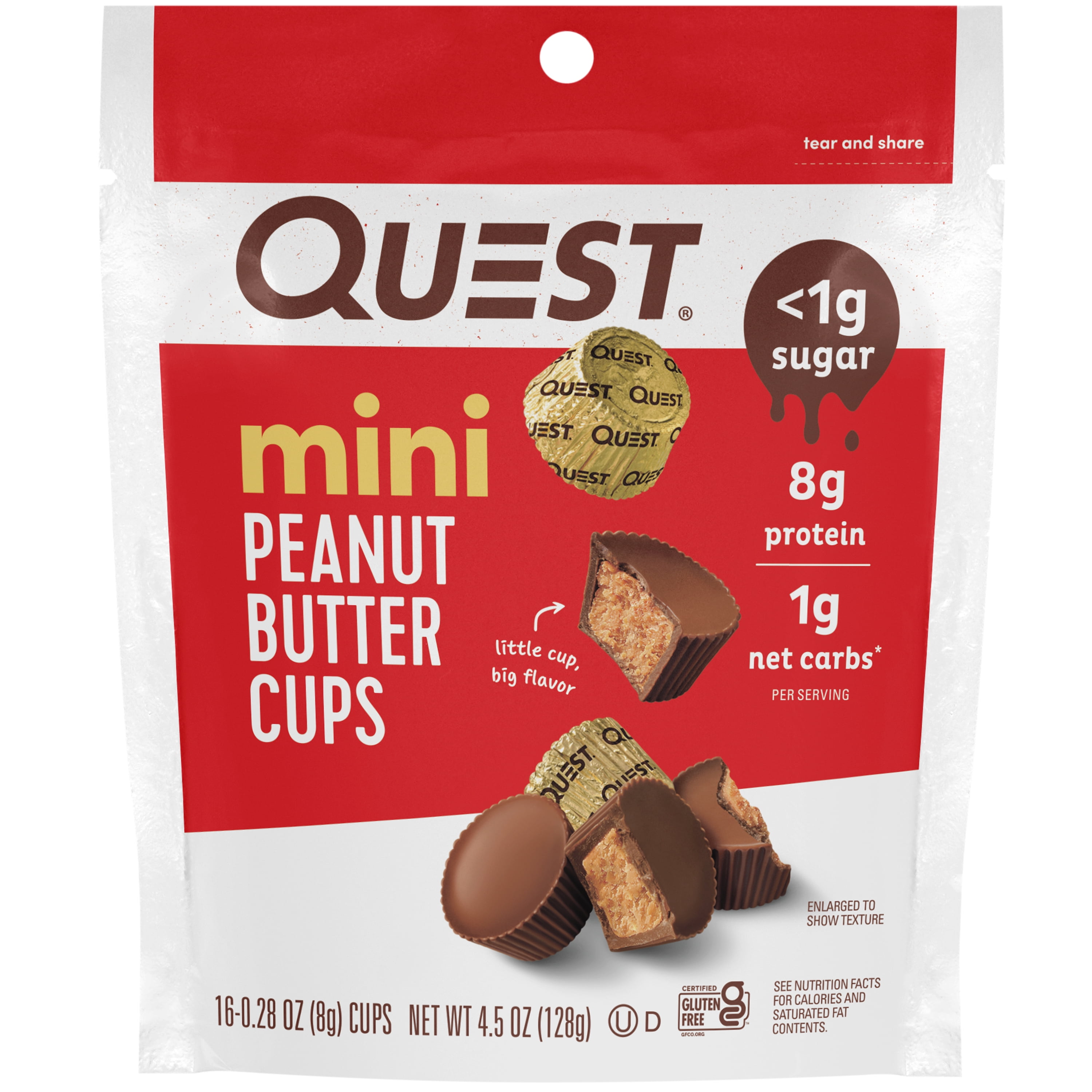 Quest Mini Peanut Butter Cups Low Carb High Protein 16 Count