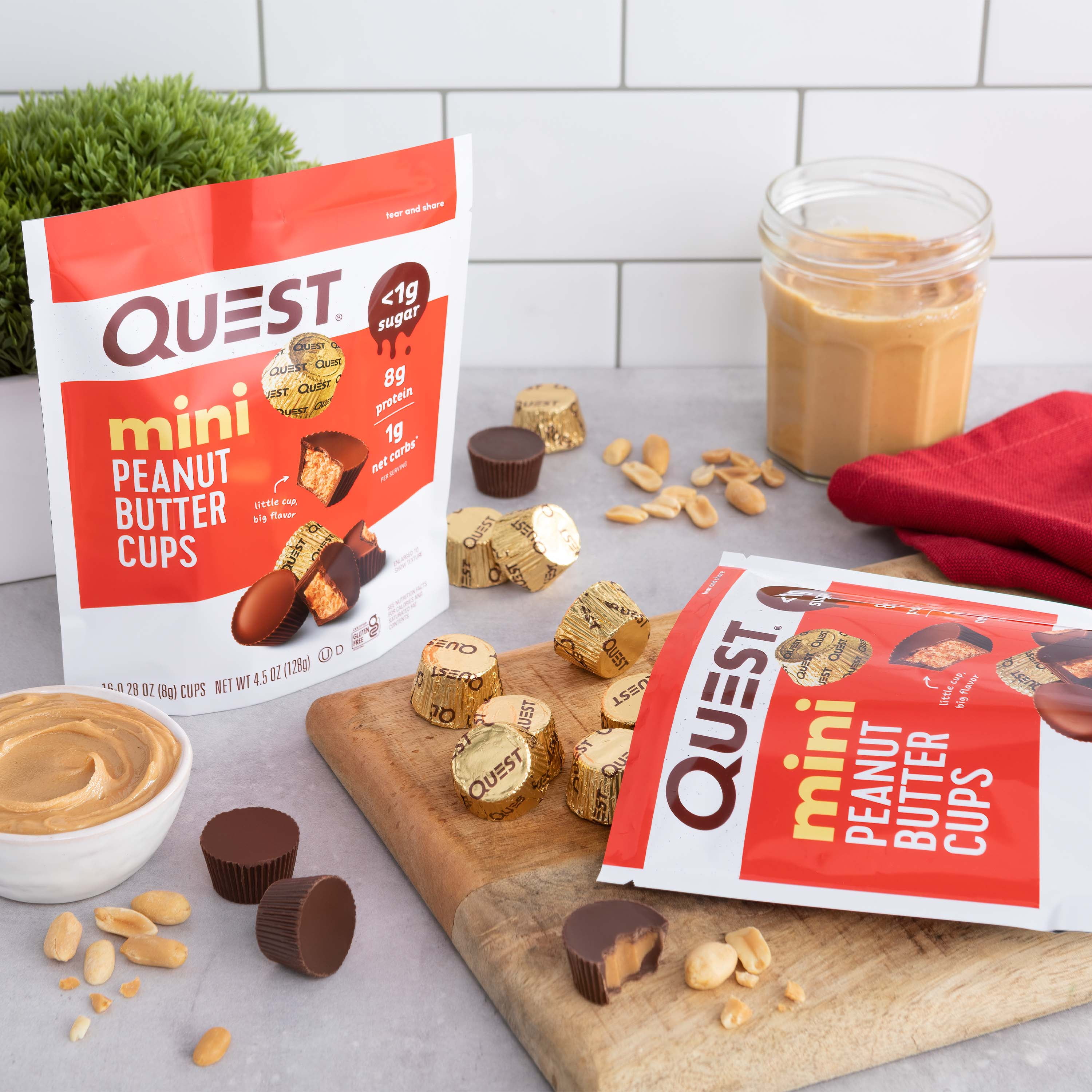 Quest Mini Peanut Butter Cups Low Carb High Protein 16 Count