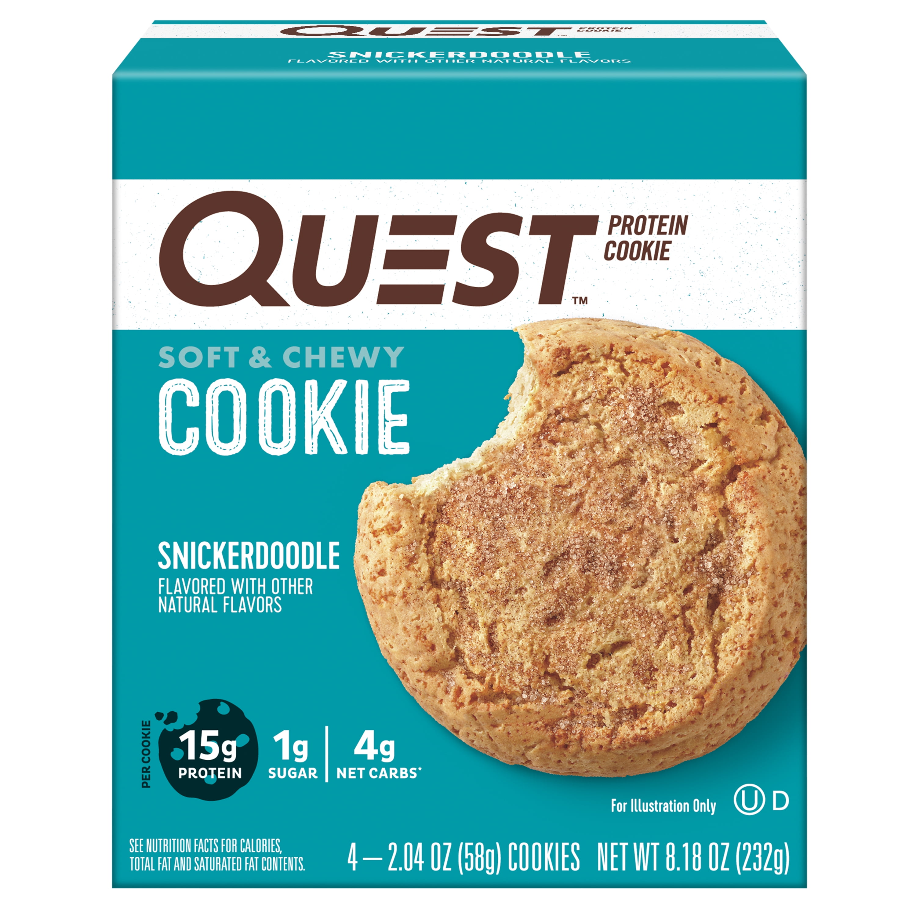 Quest Protein Cookie High Protein Snickerdoodle 4 Count