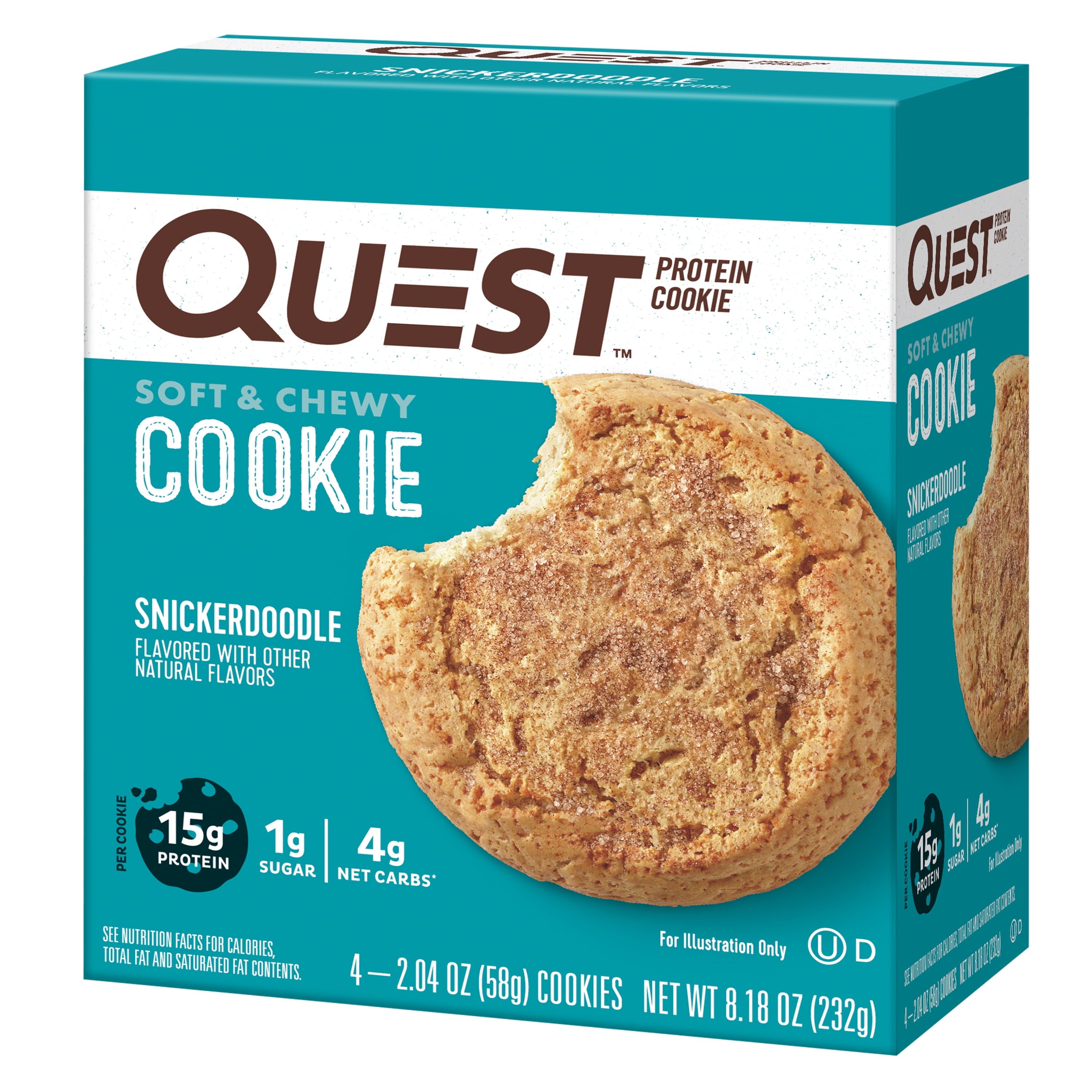 Quest Protein Cookie High Protein Snickerdoodle 4 Count