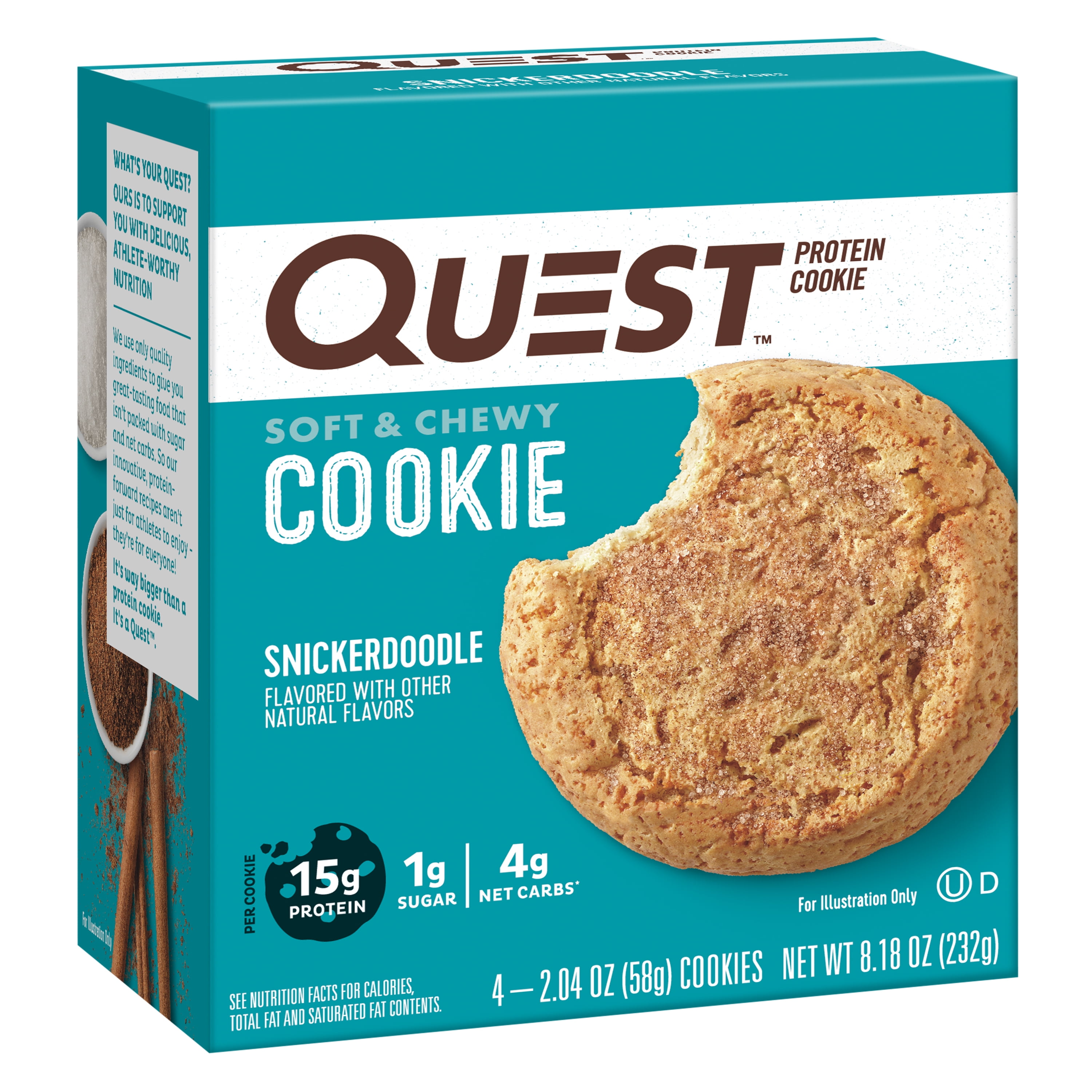 Quest Protein Cookie High Protein Snickerdoodle 4 Count