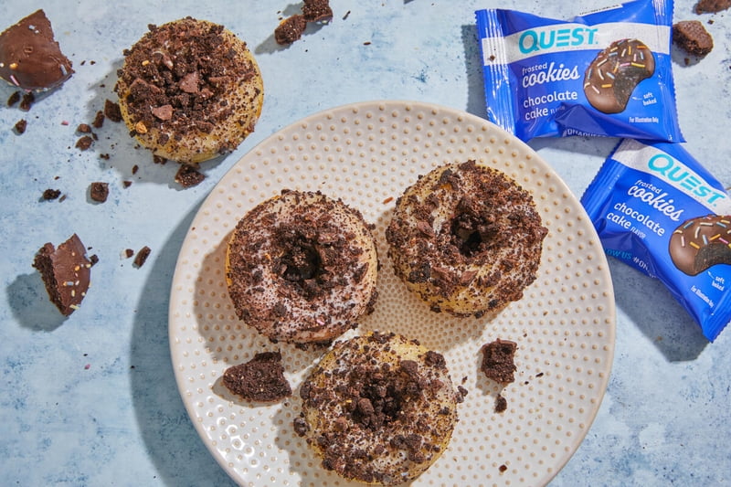 Quest Frosted Protein Cookies Soft Baked Low Sugar Chocolate Cake 8 Ct