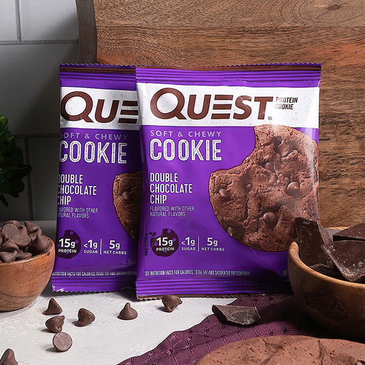 Quest Soft Chewy Protein Cookie High Protein Double Chocolate Chip 4 Count