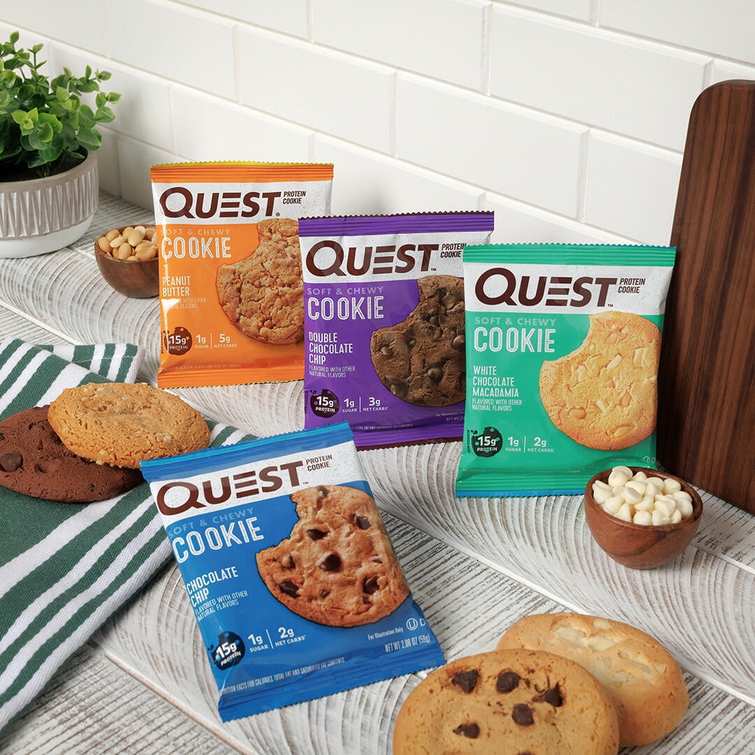 Quest Soft Chewy Protein Cookie High Protein Double Chocolate Chip 4 Count