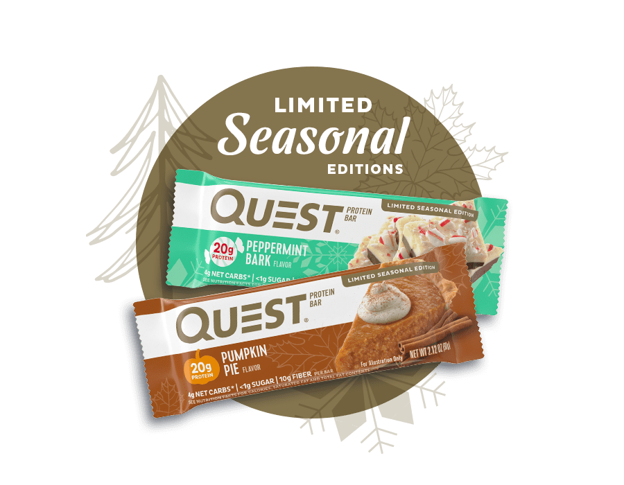 Quest Seasonal Protein Bar High Protein Low Carb Pumpkin Pie 4 Count