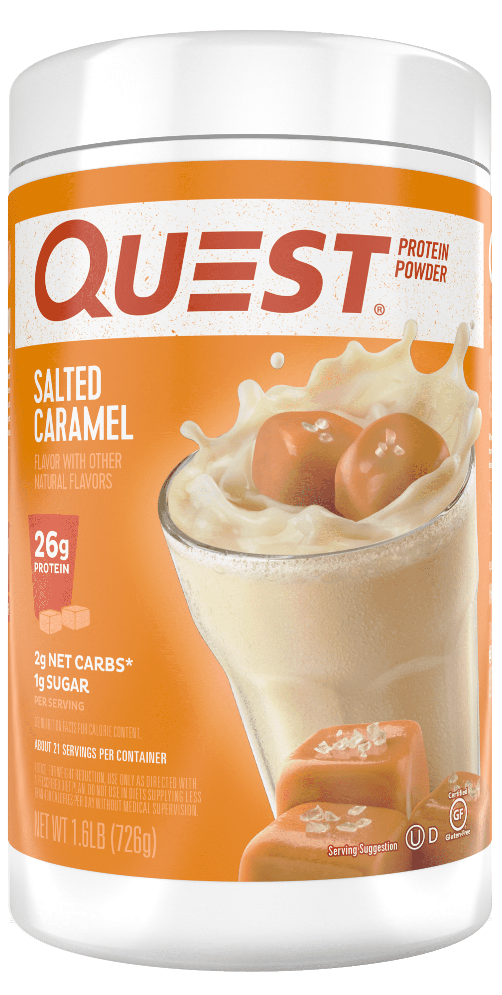 Quest Salted Caramel Protein Powder 26g Protein 1.6 lb 25.6 oz