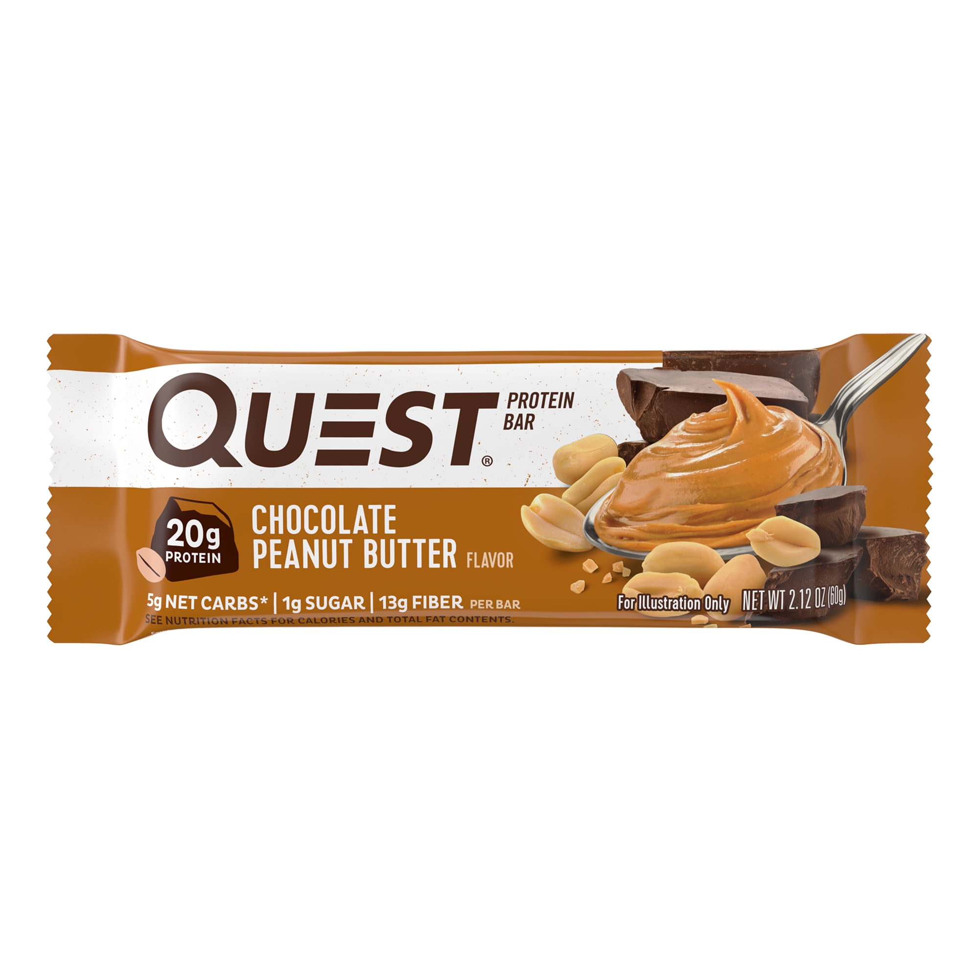 Quest Protein Bar Gluten Free Low Carb Chocolate Peanut Butter 20g Protein 4 Ct(3 Pack)