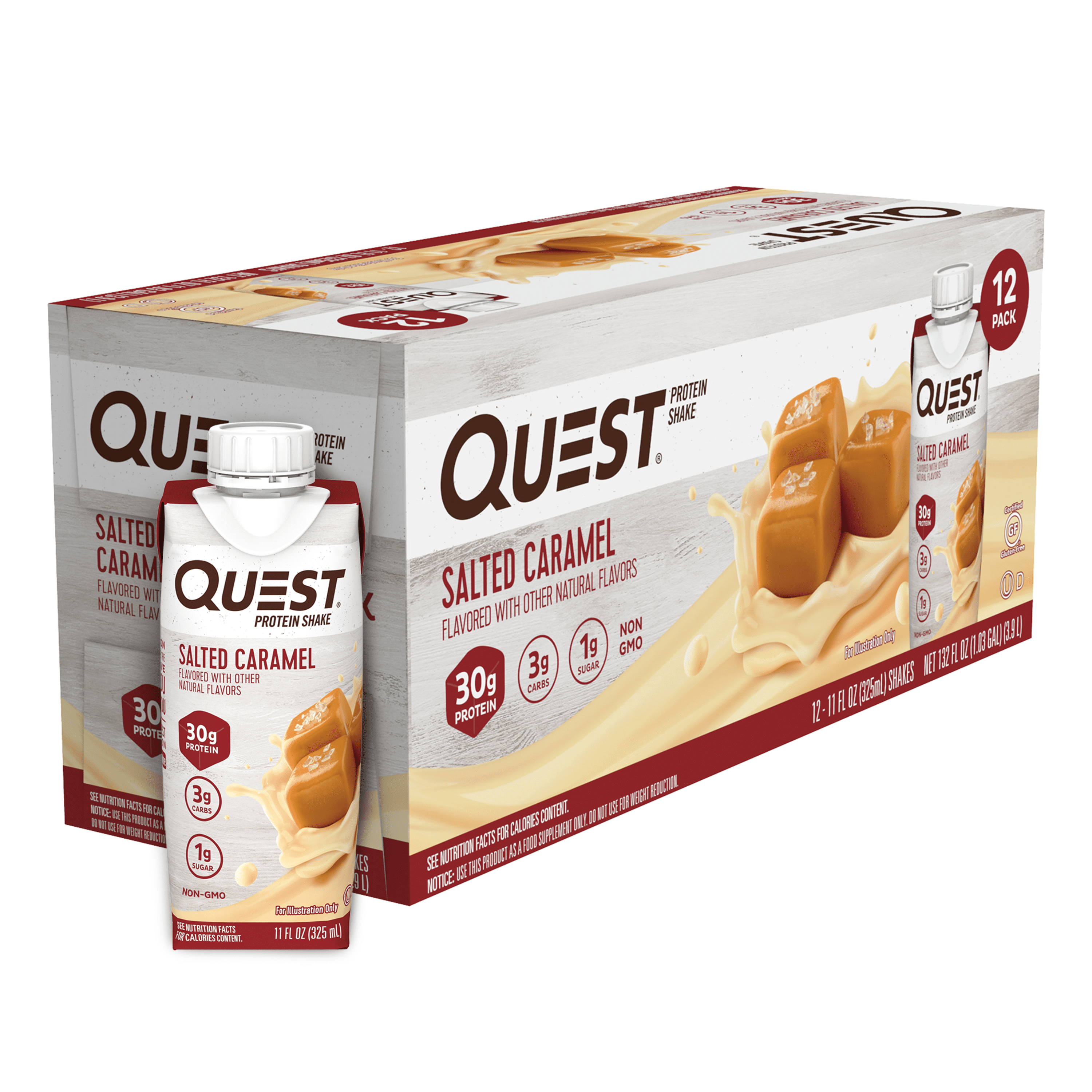 Quest Salted Caramel Protein Shake 30g 12 Ct