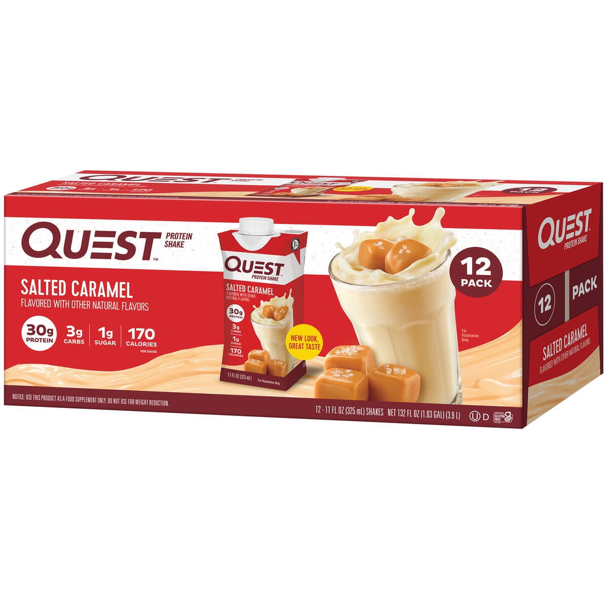 Quest Salted Caramel Protein Shake 30g 12 Ct