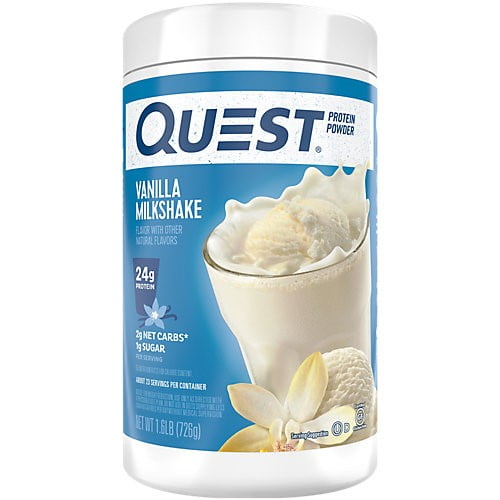 Quest Vanilla Milkshake Protein Powder 24g Protein 1.6 lb 25.6 oz