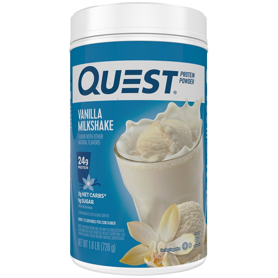 Quest Vanilla Milkshake Protein Powder 24g Protein 1.6 lb 25.6 oz