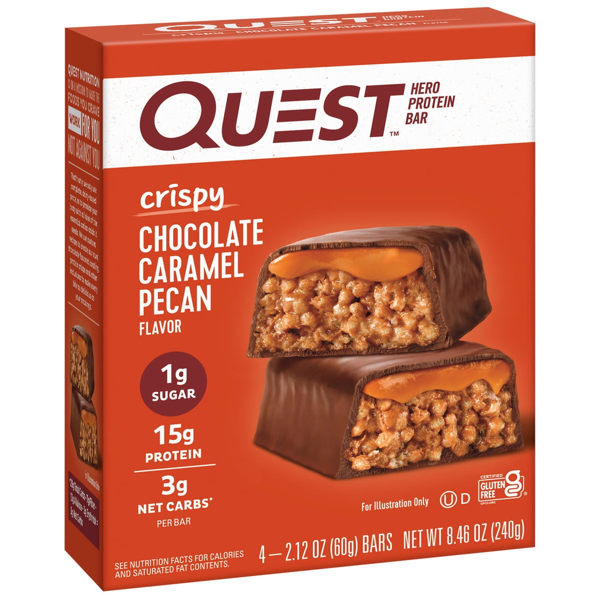 Quest Crispy Protein Bar 15g Protein Gluten Free 4 Count