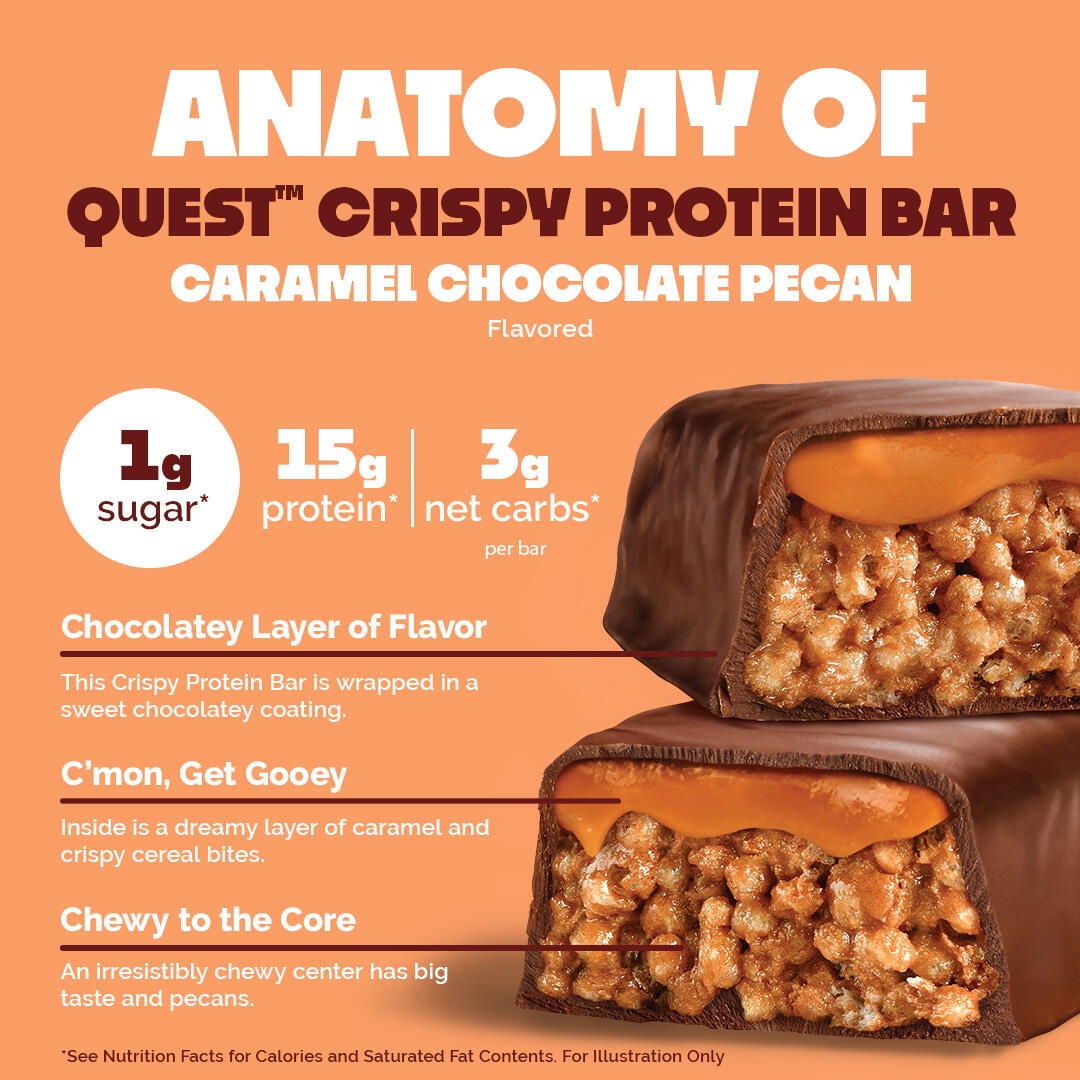 Quest Crispy Protein Bar 15g Protein Gluten Free 4 Count