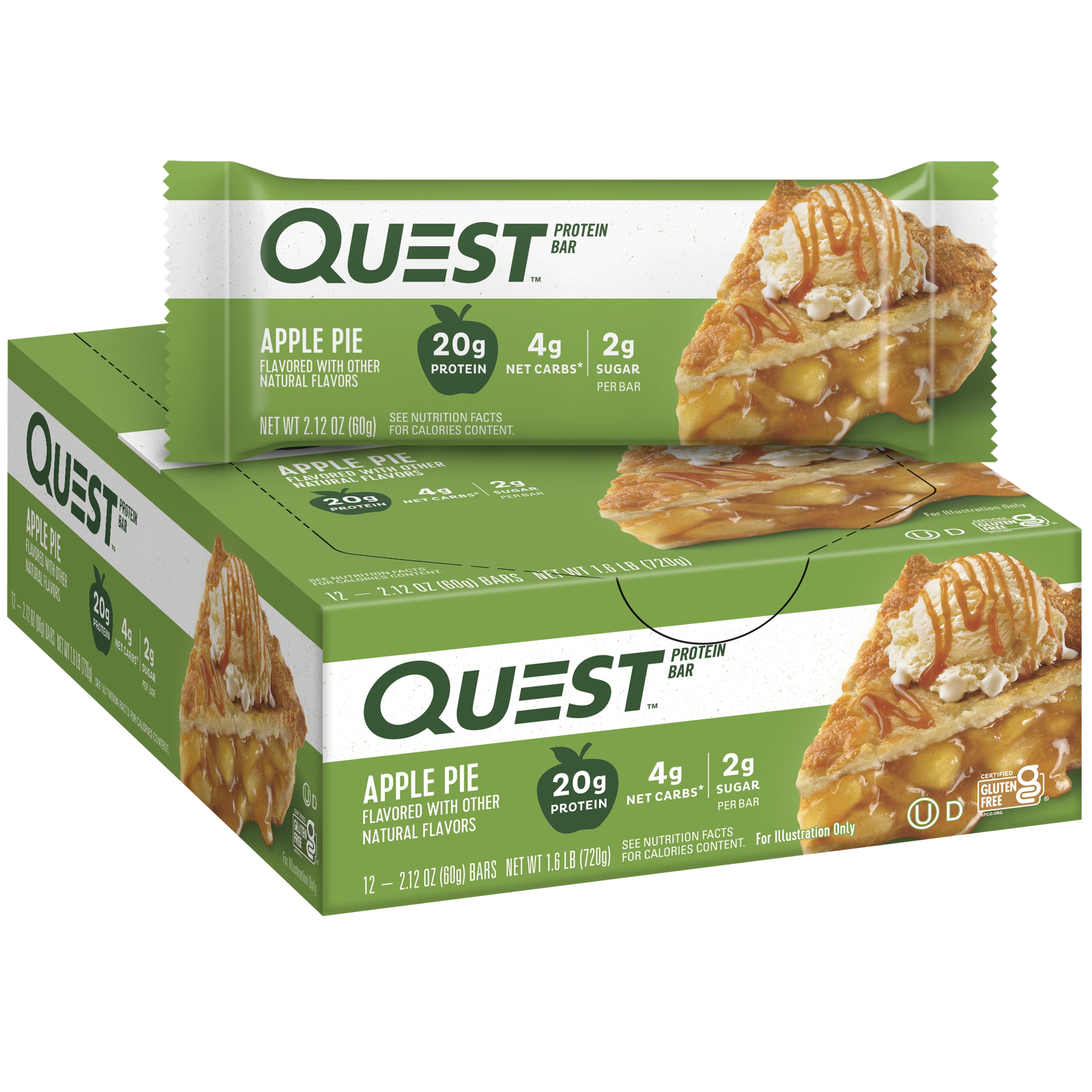 Quest Protein Bars Low Sugar High Protein Apple Pie 12 Count