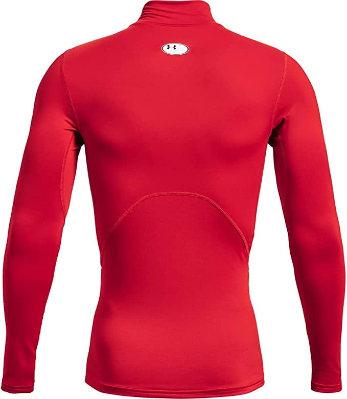 Under Armour Men's ColdGear Armour Compression Mock Red 600 White Large