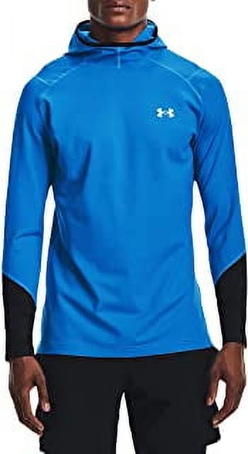 Under Armour Mens ColdGear Infrared Hoodie Pullover Blue Black Large